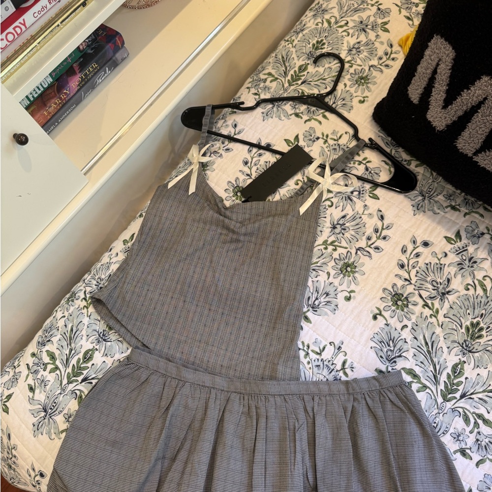 Lioness Black and White Checkered Dress